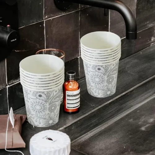 Miniatura 4 de Clawsoff [Paquete de 300] Tazas de papel mini de 5 oz, tazas pequeñas de enjuague bucal de 5 oz, tazas desechables de baño, tazas de papel para café