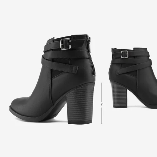 Miniatura 4 de TOETOS Chicago - Botines de tacón grueso para mujer