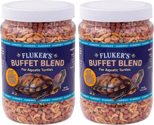 Miniatura 6 de Fluker's Flukers 70131 Buffet Blend - Alimento de tortuga de fórmula acuática, 12 onzas