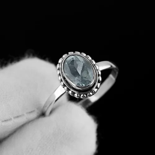Miniatura 20 de 925 Sterling Silver Designer Ring Natural Gemstones & Brilliant Stones Handmade Bohemian Jewelry Healing Crystals Birthday Elegant Promise