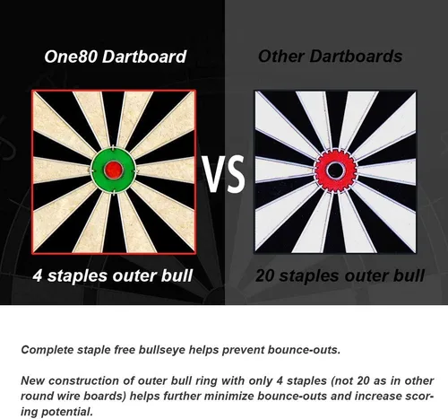 Miniatura 4 de ONE80 Vapor 180 Dardos de cerdas sin grapas Bullseye Steeltip Dardos Extra Vuelos