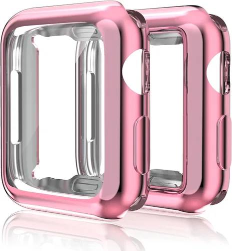 Miniatura 12 de Paquete de 2 fundas compatibles con Apple Watch de 1.496 pulgadas (1.496 in), protector de pantalla de poliuretano termoplástico (TPU), funda
