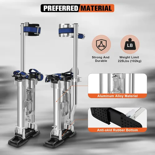 Miniatura 5 de Zancos de 15"-23" de Altura Ajustable de Aluminio para Adultos para Pintura de Techo Suspendido de Yeso, Pintor, Pintura de Pared Exterior y Recorte