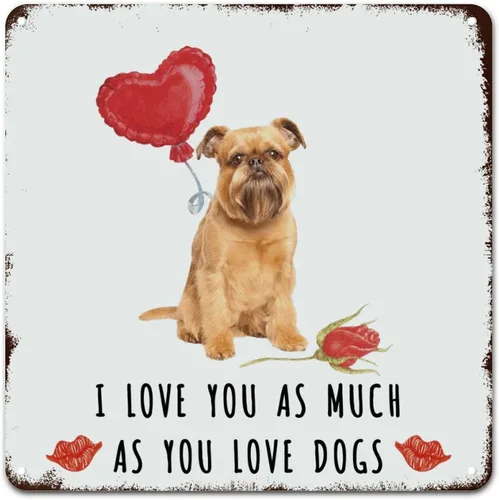 Miniatura 11 de Love Mails Chow Chow Dog Aluminum Art Signs I Love You As Much As You Love Dog Retro Vintage Art Wall Plaque Valentine Gift Metal Tin Sign for Kid