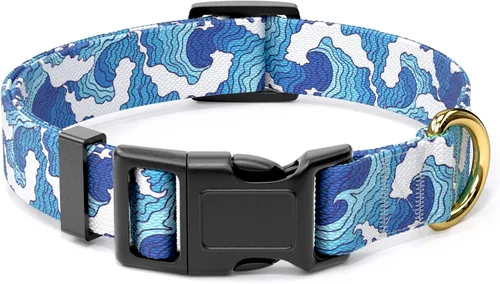 Miniatura 18 de Rnivvi Collar para perros pequeños, lindo collar floral resistente ajustable para cachorros con hebilla de liberación rápida para niño, niña