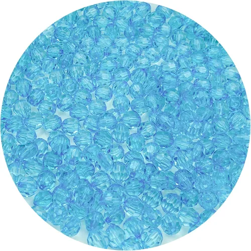 Miniatura 9 de 400 cuentas de cristal redondas acrílicas de 0.315 pulgadas (0.315 in), cuentas espaciadoras facetadas de color para hacer joyas, bricolaje, Rosa