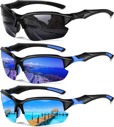 Miniatura 16 de Sports Polarized Sunglasses for Men Cycling Running Fishing UV Protection Sun Glasses Lightweight Half Frame Goggles