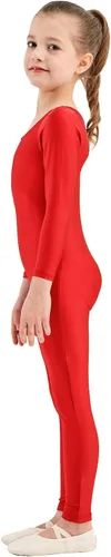 Miniatura 2 de Malla de una pieza Speerise, de mangas largas, hecha en Spandex, para niñas que practican danza