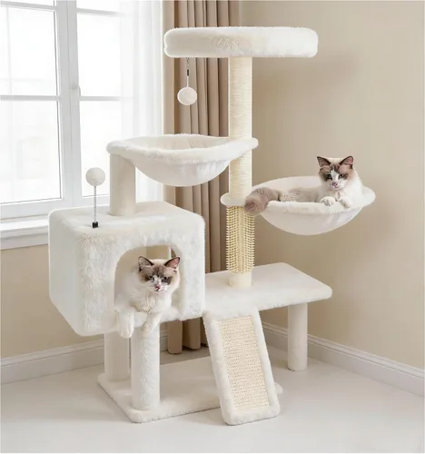 Miniatura 2 de Roypet Árbol para gatos 0111 de 32 pulgadas (beige, 39.4 pulgadas)