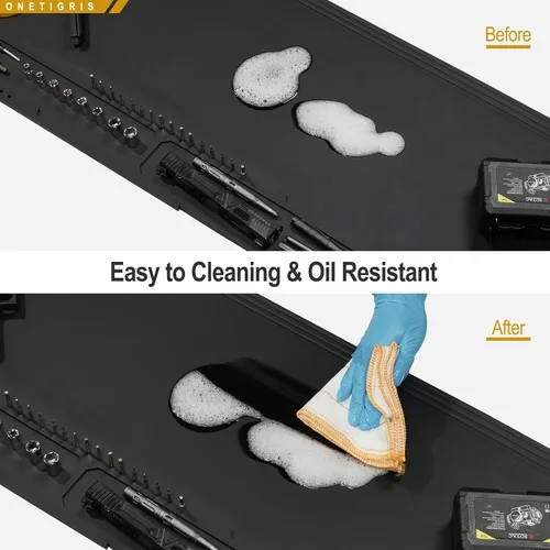 Miniatura 3 de OneTigris Gun Clean Mat Magnectic for Table, Extra Large 48"x16" Anti-Slip Rubberized Repair Mat for Gun Parts, Protects Work Surface from Solvents