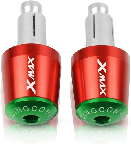 Miniatura 7 de Contrapeso motocicleta 7/8 "0.866 in manillar Grips extremo manillar tapa tapa enchufe para Yamaha Xmax X-MAX 125 250 300 400 XMAX125 XMAX250