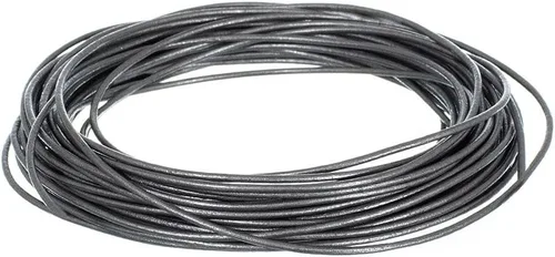 Miniatura 26 de Tiras redondas de cuero genuino de 0.079 pulgadas para pulseras, collares, cuentas y otras joyas – 10 yardas / 29.9 ft – turquesa