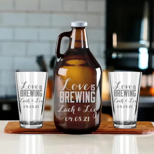 Miniatura 2 de Alterd Industries - Regalo de boda para parejas, vasos de tostado, juego de tostado, accesorios de boda, juego de regalo de despedida de soltera