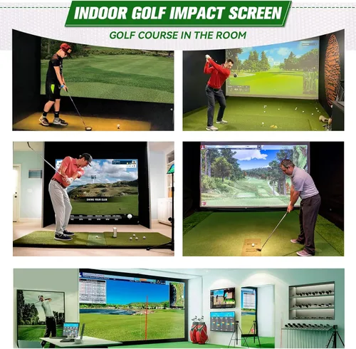 Miniatura 7 de Aikeec - Pantalla de impacto para simulador de golf: Pantalla de impacto de golf de 7 mm de espesor para entrenamiento en interiores/hogar/garaje
