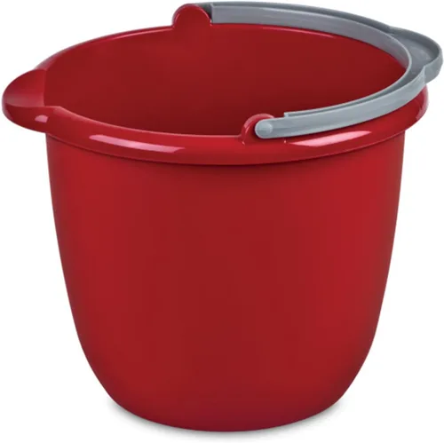 Sterilite Cubo de boquilla de 10 cuartos de galón con asa, cubo para limpieza del hogar, lavado del automóvil y trapeador, boquilla para verter agua