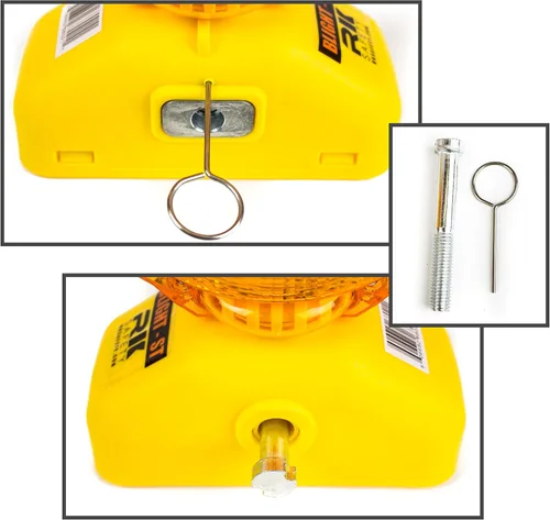 Miniatura 8 de BLIGHT-ST - Luces de advertencia LED ámbar recargables solares de barricada Señal de tráfico intermitente de visibilidad de 2 lados, tipo A/C