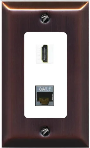 Miniatura 35 de RiteAV Placa de pared HDMI y Cat7 - 1 banda [marrón/marrón]