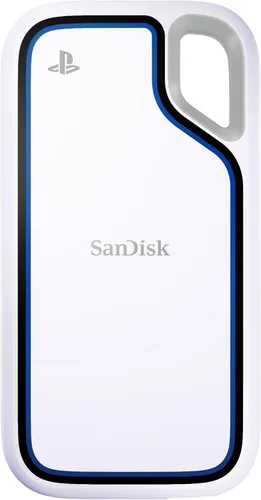 SanDisk SSD portátil Extreme de 2 TB, con licencia oficial para consola PlayStation 5 y PC, hasta 1000 MB/s, USB-C, USB 3.2 Gen 2, protección contra