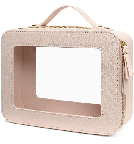 LETGO Bolsas de maquillaje transparentes – Bolsas de aseo aprobadas por la TSA con cremallera, organizador de maquillaje para artículos esenciales