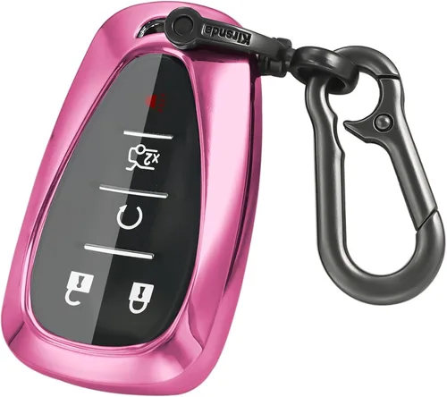 Miniatura 7 de Kirsnda - Funda para llavero Chevrolet, carcasa con llavero, funda protectora de TPU suave 360 Compatible con Chevy Malibu Camaro Trax Blazer