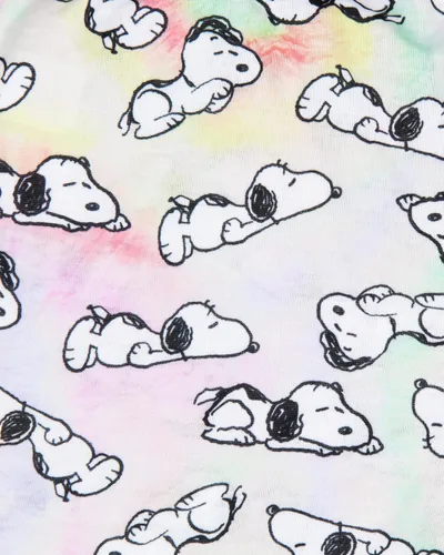 Miniatura 5 de INTIMO Peanuts Snoopy Dream In Color Tie-Dye - Conjunto de pijama para niña