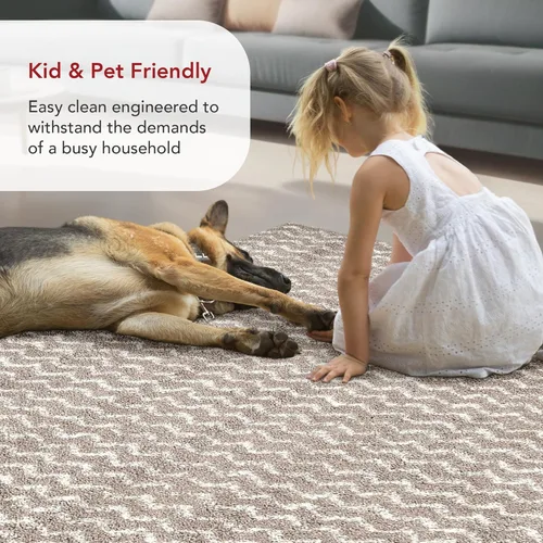 Miniatura 6 de nuLOOM Cuellar Chevron Shag Alfombra de Área, 9x12, Crema