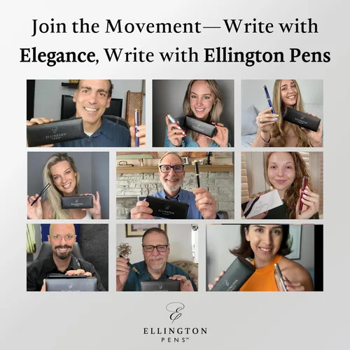 Miniatura 7 de Ellington Pens Juego de pluma estilográfica de lujo, punta fina y suave, incluye 3 cartuchos de tinta, convertidor de tinta recargable, caja de El