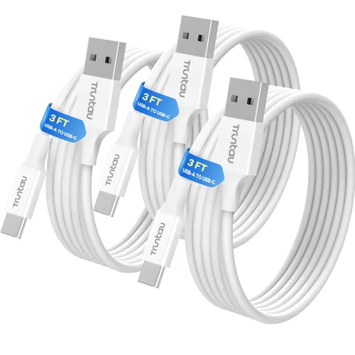 Miniatura 16 de Cable USB A a USB C de 6 pies, cable de carga rápida de 60 W compatible con iPhone 17/17 Pro Max/16/16e/16 Plus/15 Pro Max, Samsung Galaxy Blanco