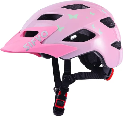 Miniatura 20 de SIFVO - Casco de bicicleta para niños y niñas, casco de bicicleta con visera genial para niños de 5 a 14 años, casco de bicicleta para niños, casco