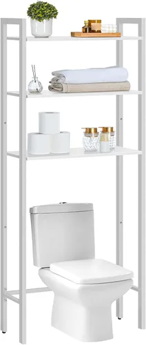 Miniatura 11 de HOOBRO - Estante de almacenamiento sobre el inodoro, organizador de baño de 3 niveles sobre el inodoro, estantes de almacenamiento de baño