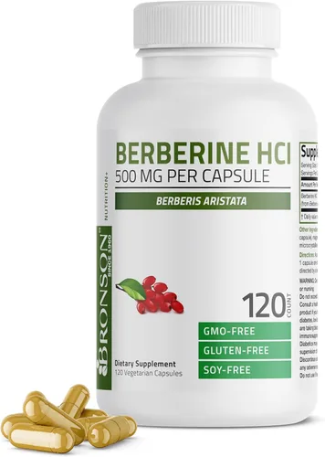 Miniatura 9 de Bronson Berberina como berberina HCI Berberis Aristata 500mg por cápsula vegetariana sin OMG, 30 cápsulas vegetarianas