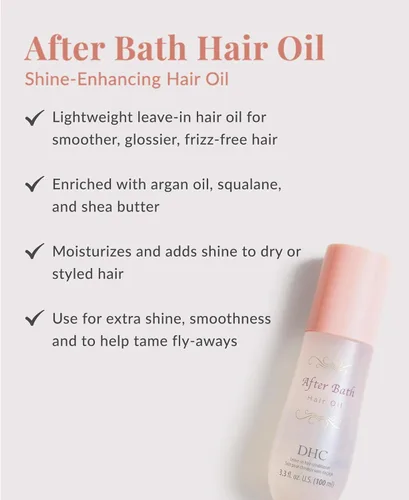 Miniatura 6 de DHC Aceite para el cabello después del baño, aceite para el cabello que mejora el brillo, aceite sin enjuague, suave, sin encrespamiento, ideal