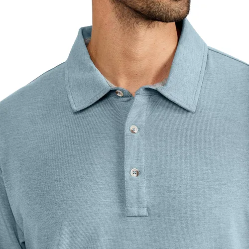 Miniatura 3 de Free Fly Polo Flex de bambú para hombre, polo de tela elástica de primera calidad con protección solar UPF 50+