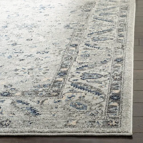 Miniatura 2 de SAFAVIEH Colección Charleston Alfombra de Acento - 2 pies x 5 pies, Gris & Gris Oscuro, Diseño Oriental con Efecto Desgastado, No Desprende Pelusa