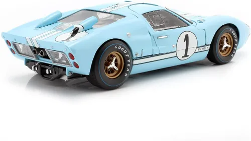 Miniatura 2 de 1966 Ford GT 40 MK II RHD (volante a la derecha) #1 Millas azul claro - Hulme Le Mans 1/18 modelo de auto fundido a troquel por Shelby Collectibles