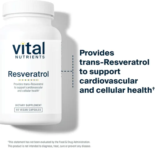 Miniatura 3 de Vital Nutrients Resveratrol - Antioxidante de ultra alta potencia - Trans Resveratrol para apoyo cardiovascular y de salud celular* - Suplemento