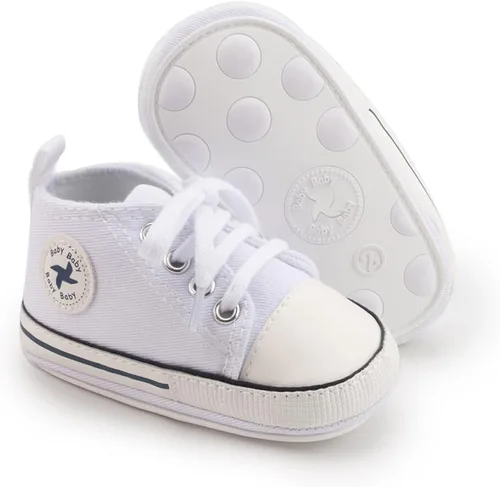 Miniatura 80 de Zapatos deportivos de lona de lona para bebés y niñas, suela antideslizante suave, suela antideslizante