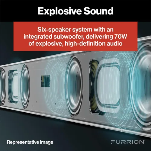 Miniatura 8 de Furrion Aurora 2.1 - Altavoz de barra de sonido para exteriores con subwoofer integrado, Bluetooth, HDMI y entradas ópticas - FSBNN30MST
