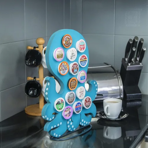 Miniatura 2 de Made Easy Kit Soporte de cápsulas de café para encimera frontal compatible con K-Cups, decoración de barra de café para el café del hogar