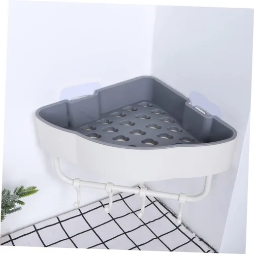 Miniatura 6 de Cabilock Organizador de baño, cesta sobre estante de inodoro, estante de montaje en pared, estante de almacenamiento de plástico, soporte