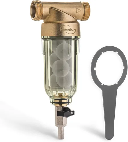 Miniatura 5 de iSpring WGB32BM - Sistema de filtración de agua de 3 etapas para toda la casa, con sedimento azul grande de 20 pulgadas, bloque de carbono
