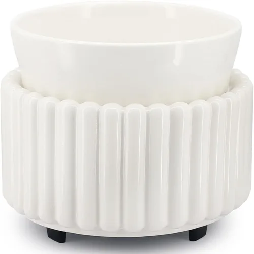 VICTORIA AROMA Calentador de cera de cerámica 3 en 1, calentador de cera de velas para derretir cera perfumada, quemador eléctrico de cera de