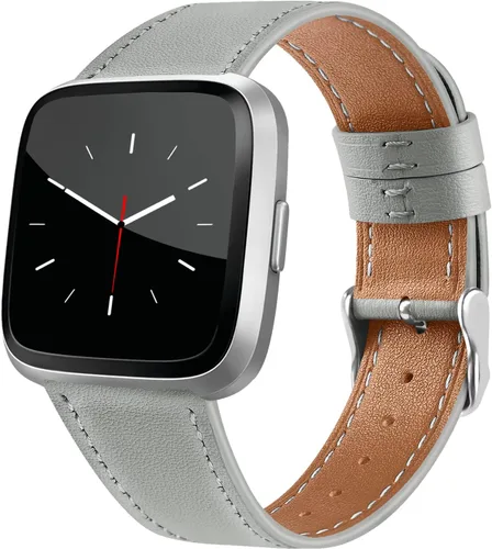 Miniatura 7 de Correas de cuero compatibles con pulseras Fitbit Versa 2 y Versa Lite, correa de cuero de repuesto clásica para Fitbit Versa SE para mujeres