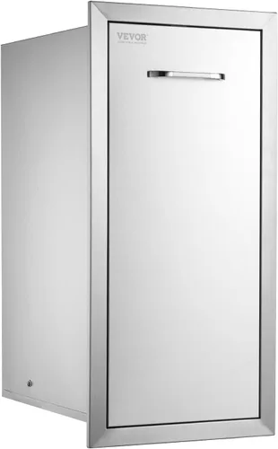 Miniatura 9 de VEVOR Cajón de Basura Extraíble 13.4"An x 25.7"Al x 19.6"Pr Rieles Deslizantes Inferiores de Acero Contenedor de Basura Rodante Bandeja Extraíble