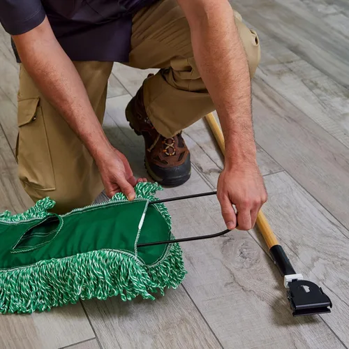 Miniatura 6 de Rubbermaid Commercial Products Trapeador de polvo de mezcla de microfibra, 36 pulgadas, verde, repuesto de cabezal resistente para limpieza