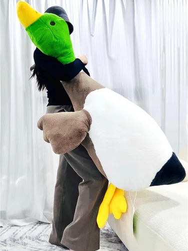 Miniatura 7 de Peluche de Pato Real Tanha, Animales de Peluche de Pato, Juguetes de Peluche de Pato Real para Bebé (75cm / 30 pulgadas)