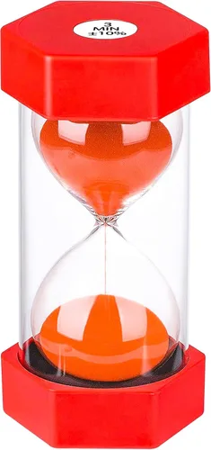 Miniatura 22 de SuLiao Reloj de arena colorido de 3 minutos, reloj de arena morado, temporizador de reloj de arena de plástico para niños, juegos, aula, cocina