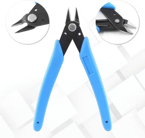 Miniatura 2 de Bivethoi 3 piezas de micro cortadores de alambre, cortadores diagonales pequeños para impresora 3D, alicates de filamento, minippers pequeños, Azul
