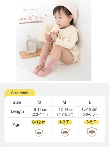 Miniatura 6 de Calcetines antideslizantes para bebés recién nacidos, calcetines antideslizantes con agarres para niñas y niños