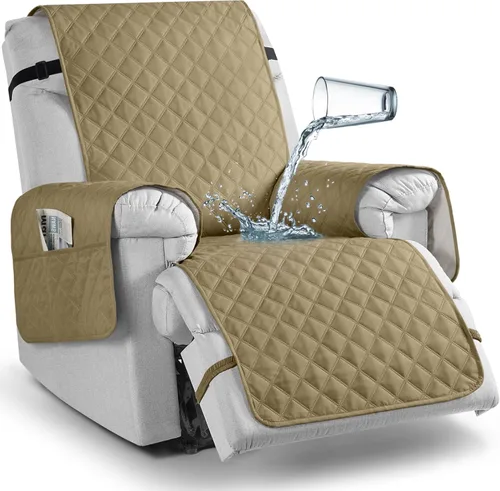 Miniatura 32 de TAOCOCO - Funda antideslizante para silla reclinable, funda para sofá, funda para silla reclinable pequeña con correas elásticas, protector